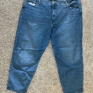 Old Navy Women's High-Rise Medium/Light Blue O.G. Straight Jeans